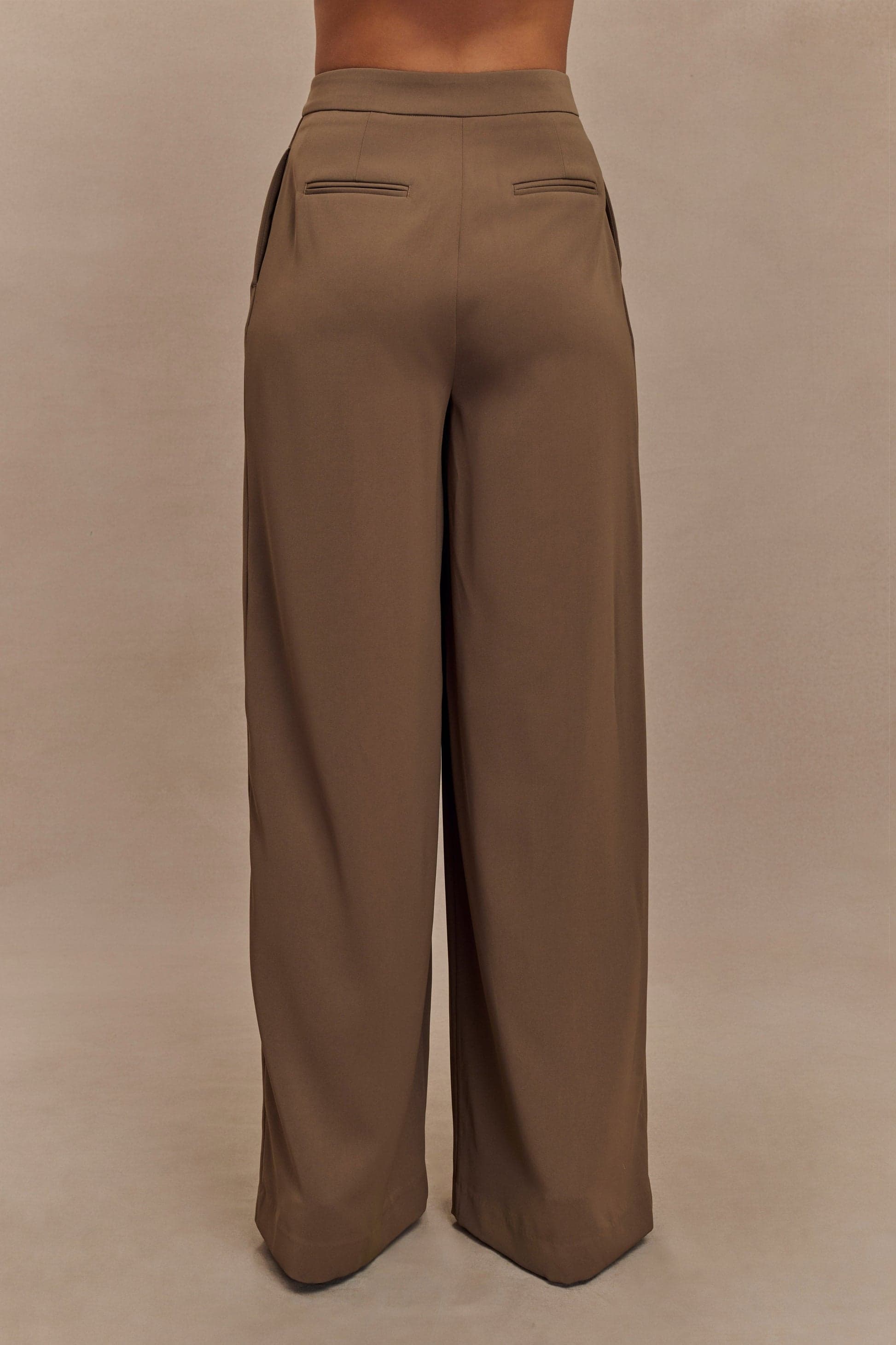 Faith Suiting Wide Leg Pant - Cacao Brown | MESHKI US