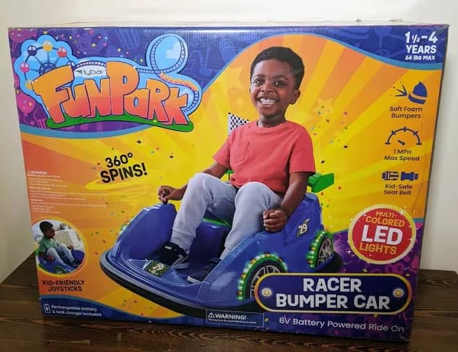 Flybar FunPark Racer Ride-On Bumper Car Vehicle