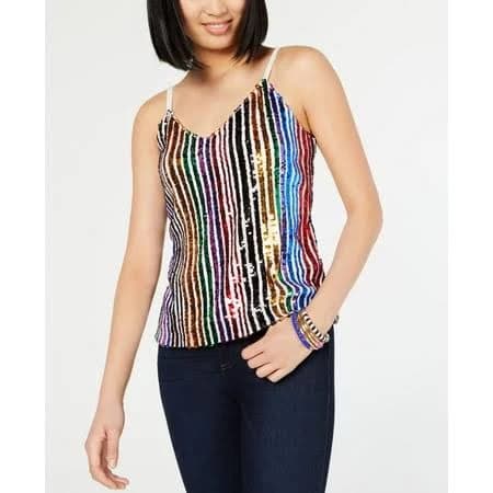 I.N.C. Petite Rainbow-Sequin Camisole