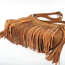 Amazon.com: Lightolife Faux Suede Fringe Hobo Bag Bohemian Tassel Shoulder Purse Zip Closure for Women, Brown : Clothing, Shoes & Jewelry