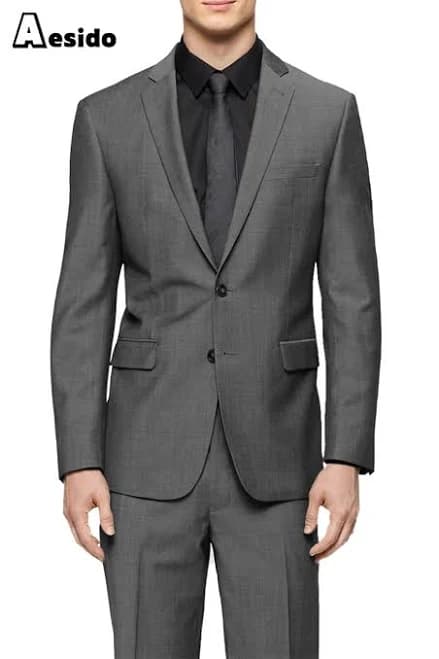 Men's Slim Fit Business Casual Notch Lapel Suit