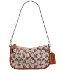Coach Women's Swinger 20 Crystal Signature Jacquard Bag