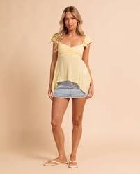 Shop Mooloola Ameera Top In Butter - Fast Shipping & Easy Returns - City Beach United States