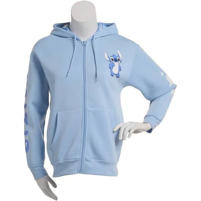 Disney Dancing Stitch Graphic Zip Up Hoodie