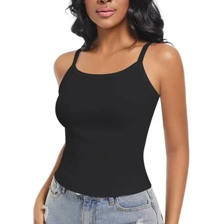 Women's Ribbed Knit Scoop Neck Tank Top