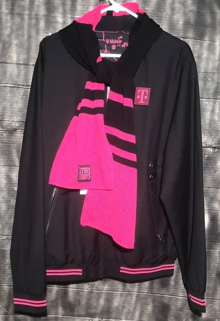 T-mobile Mens Large Lightweight Bomber Jacket Employee U.s.a Map Lined