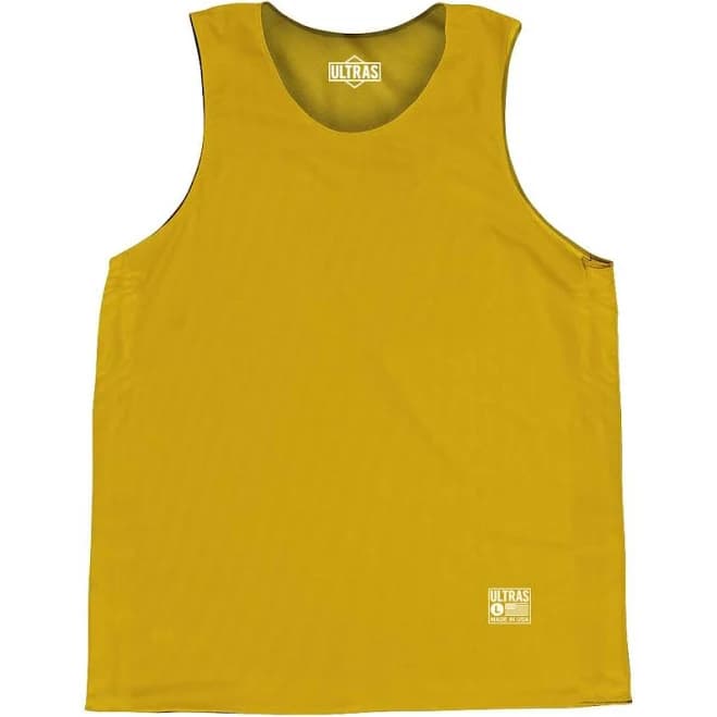 Yellow Varsity Basketball Practice Singlet Jersey Made in USA