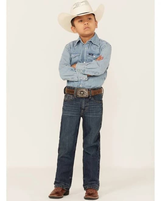 Cody James Boys' Saguaro Mid Rise Stretch Slim Bootcut Jeans