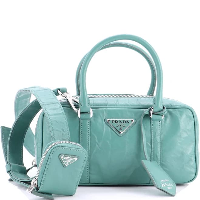 Prada Women's Napa Leather Top-Handle Bag