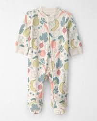 Baby 3-Pack Organic Cotton Bodysuits in Veggie Fruit Print - Little Planet | Carter's