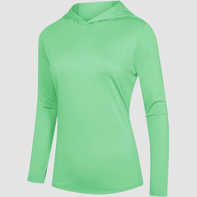 Mint Hoodie Shirt with UPF 50+ Sun Protection