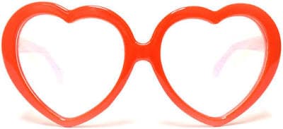 GloFX Heart Shaped Diffraction Glasses - Red