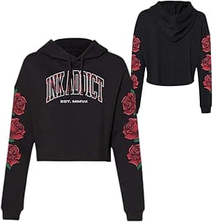 Roses Cropped Hoodie