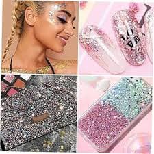 Amazon.com : NOLITOY 12 Pack Neon Face Glitter Sequins Reflective Glitter Gel Polish for Festival Makeup Highlighters Stage Performance Club Bar Carnival : Beauty & Personal Care