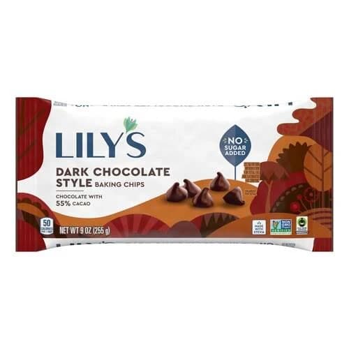 Lily's Baking Chips Dark Chocolate 9 Oz
