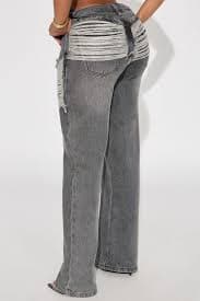 Tear It Up Loose Ripped Wide Leg Jeans - Grey | Fashion Nova