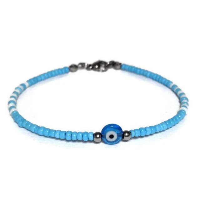 Tiny Evil Eye Beaded Bracelet