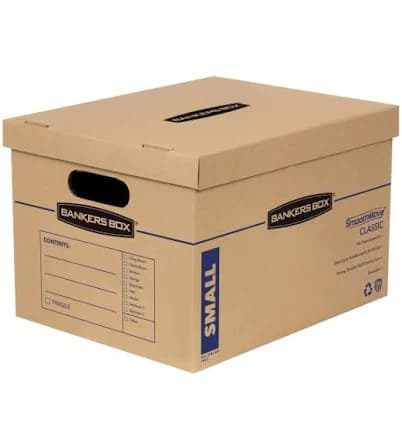 Bankers Box Smoothmove Classic Moving Boxes, 15" X 12" X 10", Kraft, Pack Of 5