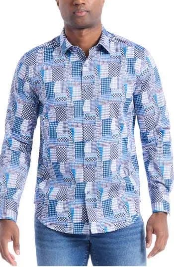 Robert Graham Men's Westgrove Patchwork Button-Up Shirt