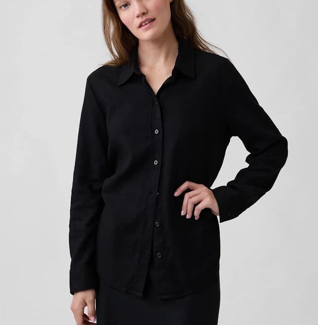 Gap Women's Linen-Blend Easy Shirt