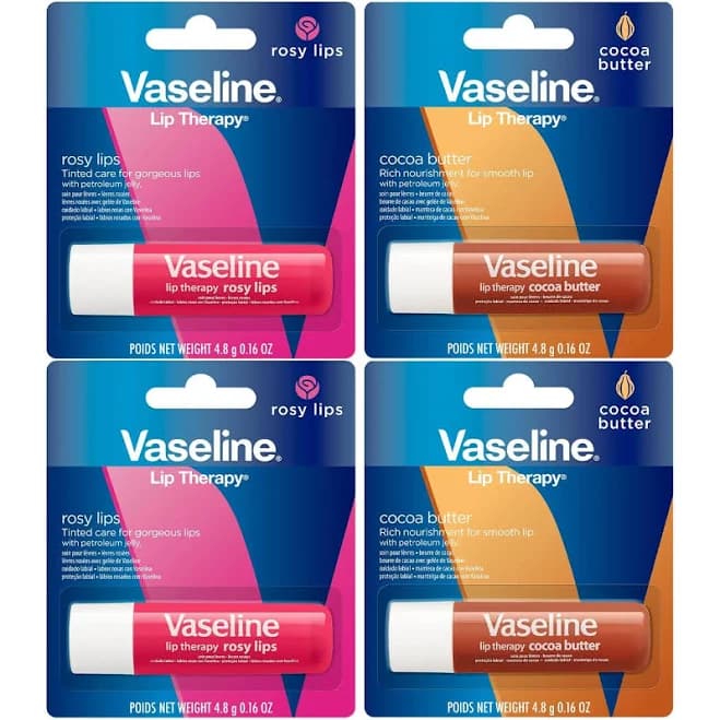 Vaseline Lip Therapy Variety 4-Pack