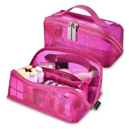 Byootique Gloss Pink Jelly Makeup Bag Travel Cosmetic Bag