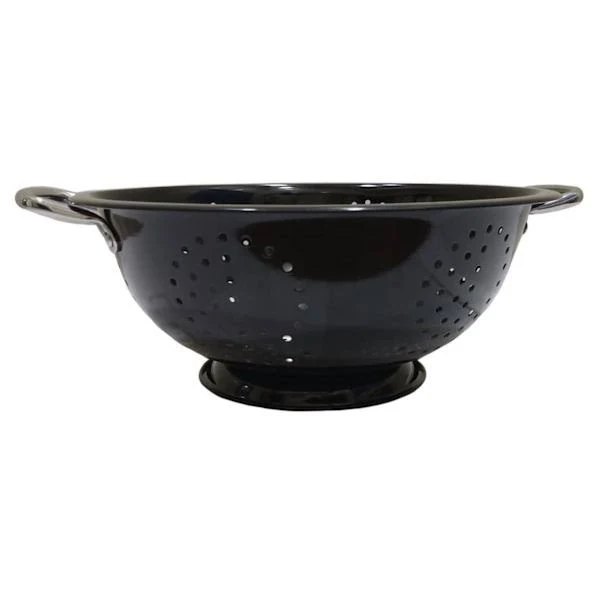 At Home 5Qt Black Stainless Colander