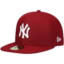New York Yankees New Era White Logo 59FIFTY Fitted Hat - Maroon