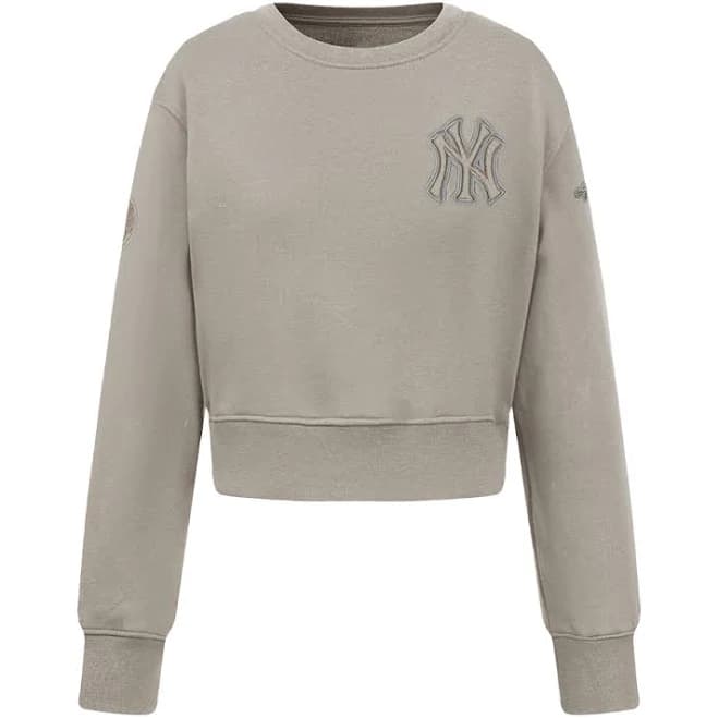 Pro Standard Little Girls New York Yankees Neutral Fleece Crewneck