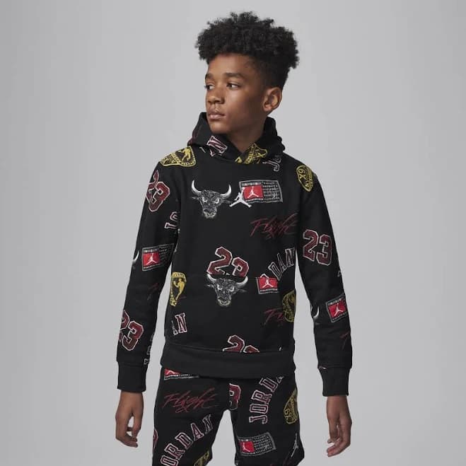 Jordan Boys' Essentials Printed Fleece Pullover Hoodie
