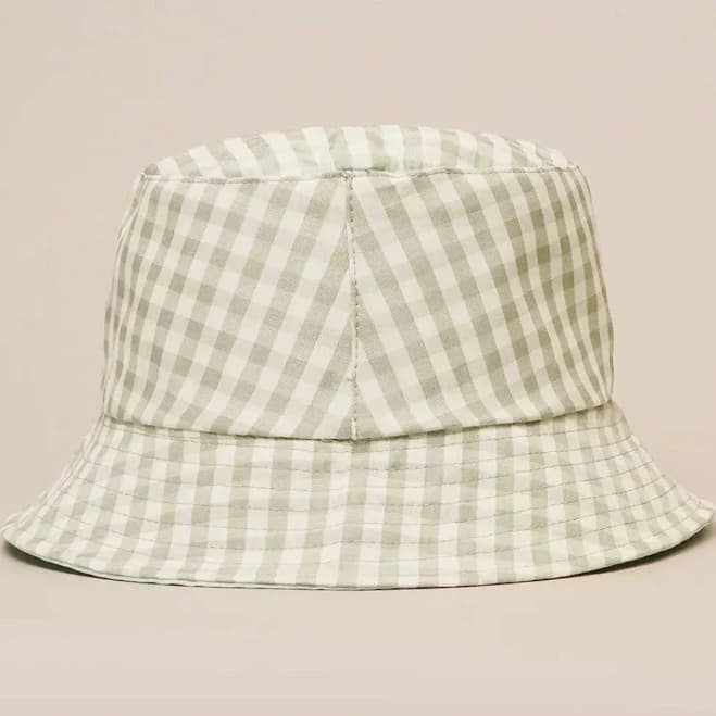Morning Lavender Sally Gingham Reversible Bucket Hat
