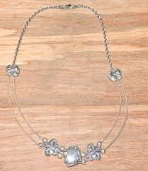 Designer Shavarsh K 925 Sterling Silver Filigree Scroll Bow Slide Charm Necklace | eBay