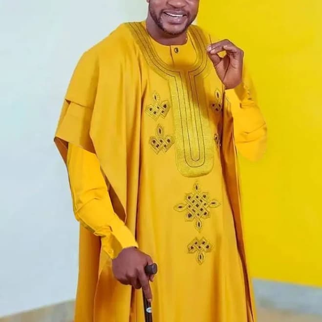 B&R African Ankara Agbada Embroidered Boubou
