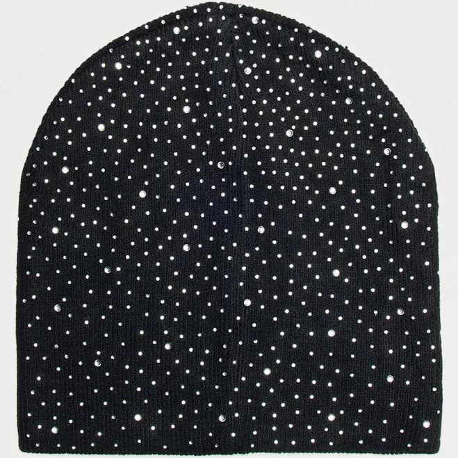 Fashion Nova Men's Rhinestone Skull Fit Beanie Hat