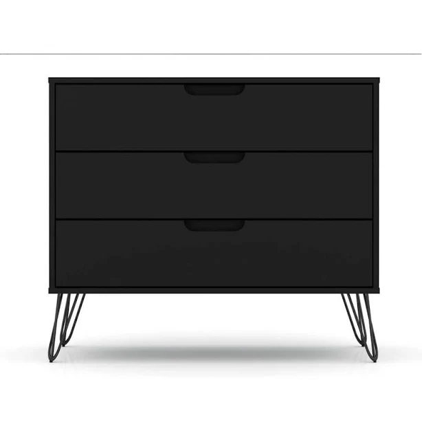 Luxor 3-Drawer Mid-Century Modern Chest of Drawers