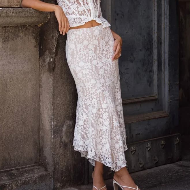 12th Tribe Lace Maxi Skirt