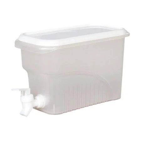 Tuscom Clear Beverage Dispenser with Tap, 3l/5l Cold Water Jug for Refrigerator, Portable Drink Dispenser for Camping, Parties, Bbq, BPA-Free Plastic