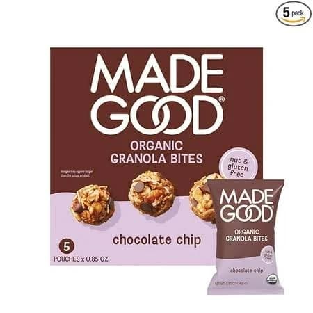 Pack of 1 MadeGood Organic Chocolate Chip Granola Minis, 5ct x 0.85oz, Size: Normal