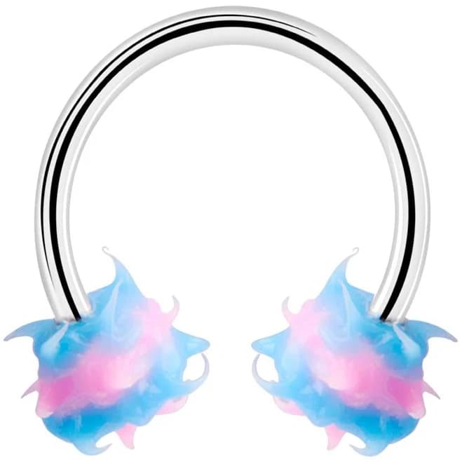 Crazy Factory Surgical Steel Silicone Spikey Ball Ear Nose