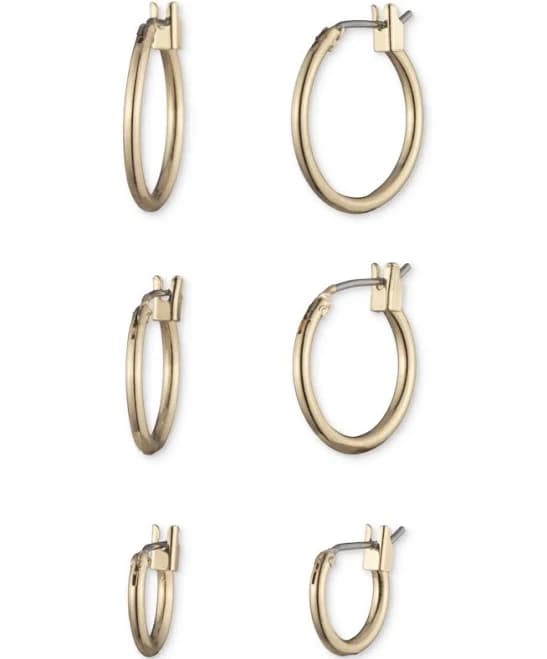 Anne Klein 3-Pc. Set Hoop Earrings