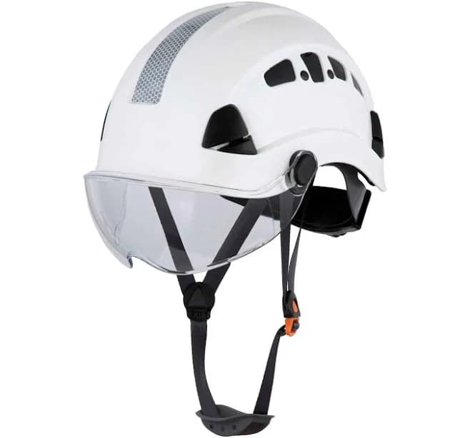 Defender Safety H1-ch Safety Helmet Hard Hat with Visor ANSI Z89.1