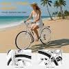Docred Beach Cruiser Bicycle,24/26 Inch 7-Speed Adult Bicycle, Comfortable Step-Through Frame with Rear Rack, Classic City Cruiser : Target