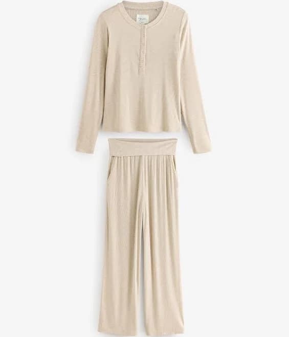 Women's 2 Piece Outfits Set 2025 Casual Long Sleeve Knit Pullover Top and Wide Leg Pants Sweatsuit Lounge Sets