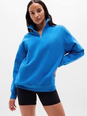 Athleta Women's Forever Fleece 1/4 Zip Sweatshirt