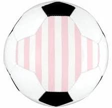 Soccer Ball Stripe Pink & White Ball