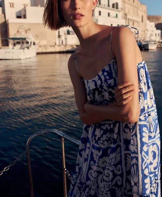 H&M Ladies Tie-Strap Maxi Dress