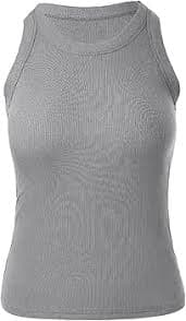 Amazon.com: Women's Workout Fitting Tank Tops Spring Athletic Ribbed Sleeveless Basic Shirts Crew Neck Gym Slim Fit Trendy Summer : Ropa, Zapatos y Joyería