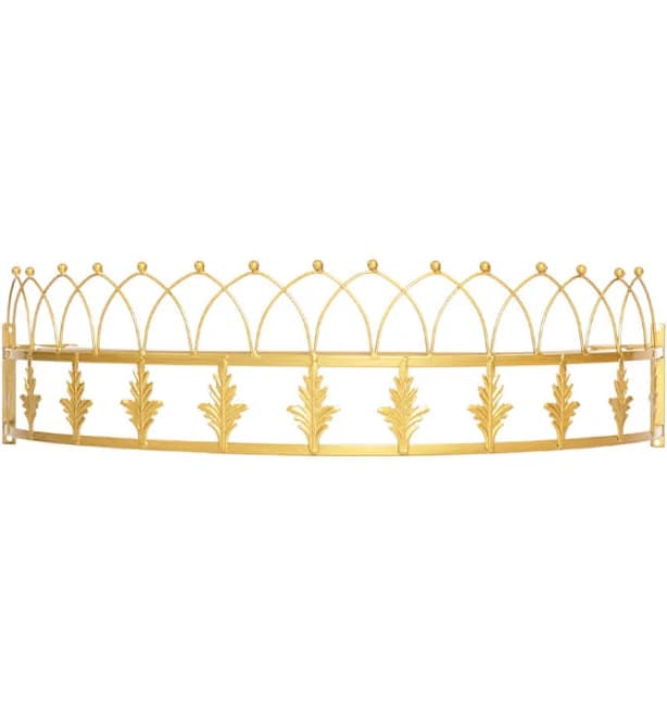 CV Linens Gold Royal Crown Wall Canopy Prop