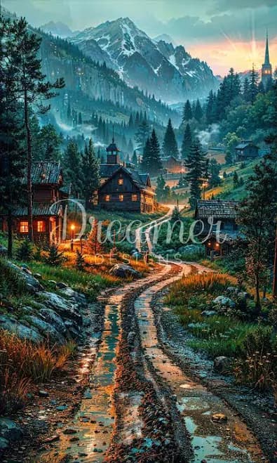 Windy Mountains Diamond Paint Kit