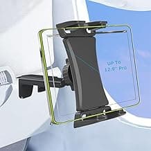 Airplane Tablet Holder Mount, Flight Essentials Travel Accessories Tablet Stand with 360 Degree Rotation,Compatible with 4.7-12.9inch iPad, Phone